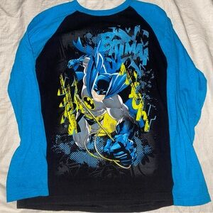 Batman Long Sleeve T Shirt Boys Size 10/12